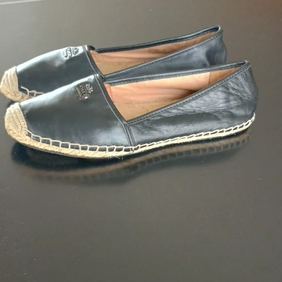 Coach Black Leather Slip On Shoes - Picture 5 of 12